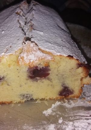 Una foto de Budín de limón y arándanos