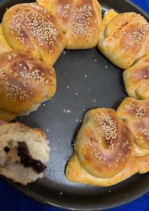 عکسی از دستور نان شير مال گردو و خرما