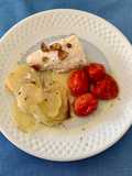 Baked monkfish