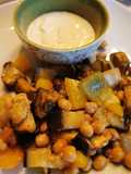 Aubergine et poivrons rôtis à l'ail et au paprika