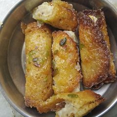 A picture of Malpuha with a small twist of Stuffed Rabadi.