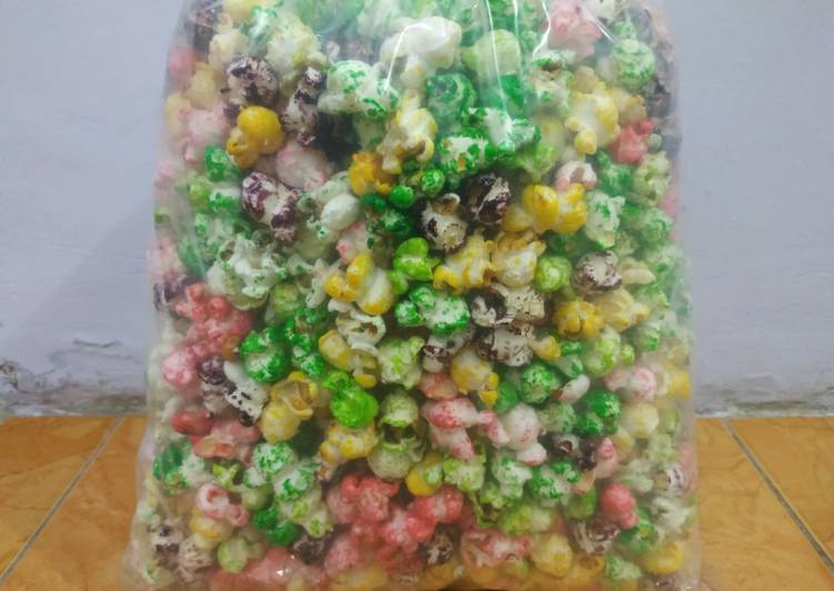 BIKIN NGILER! Inilah Resep PoPcoRn RainBow Anti Gagal