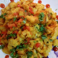 Bread upma A picture of Bread upma.