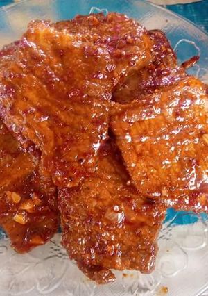 Hình của món Thăn heo tẩm sốt ớt cay rán.