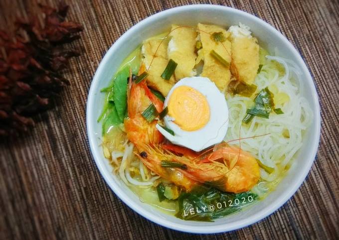 Bagaimana Menyiapkan Laksa udang praktis Anti Gagal