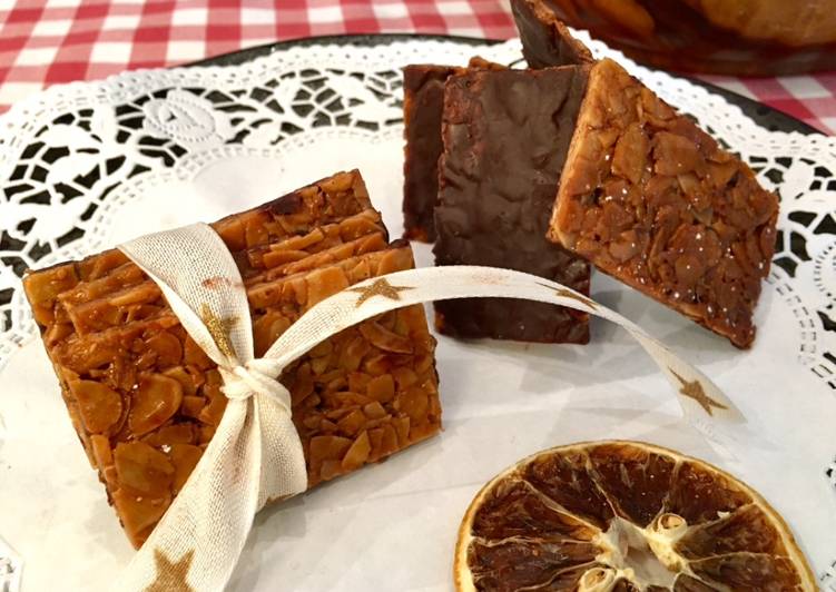 Langkah Mudah untuk Menyiapkan Cokelat Almond -Florentiner (home made) yang Sempurna