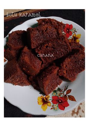 Foto resep Bolu Karamel / Cake Sarang Semut no mixer