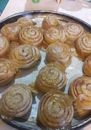 Una foto de Rolls de harina integral de Canela con dulce de batata
