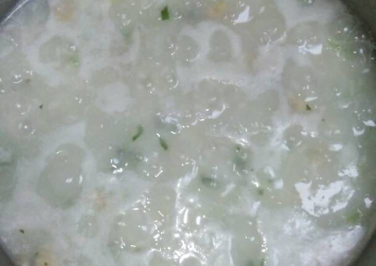 Bubur ayam sederhana dan nikmat