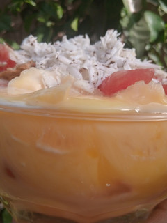 A picture of Fruits custard.