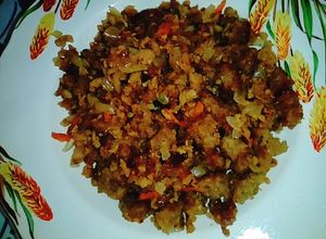 Una foto de Migas manchegas, mi versión vegana.