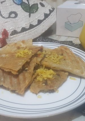 A picture of Grilled filled pockets.