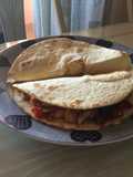 Fajitas con pollo, pimiento y cebolla