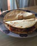 Fajitas con pollo, pimiento y cebolla