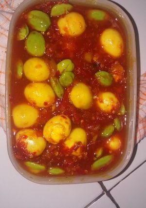 Foto resep Sambel balado telur puyuh dan pete