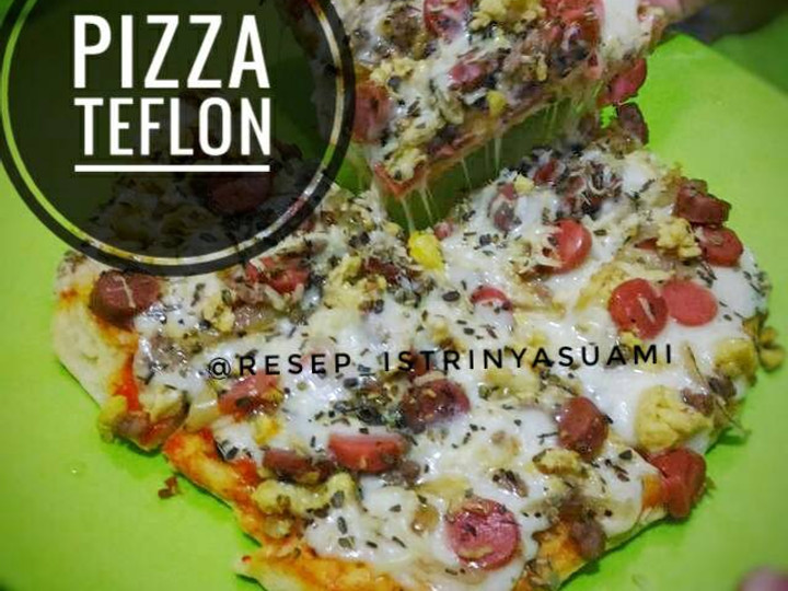 Resep Pizza teflon gampang camilan mudah cepat Anti Gagal