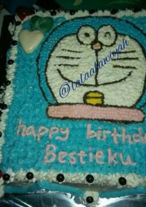 Foto resep Birthday Cake Doraemon (panggang & kukus)