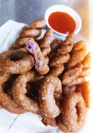 Hình của món Bánh khoai mỡ chiên.