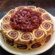 Torta con salsa de frutillas al Oporto