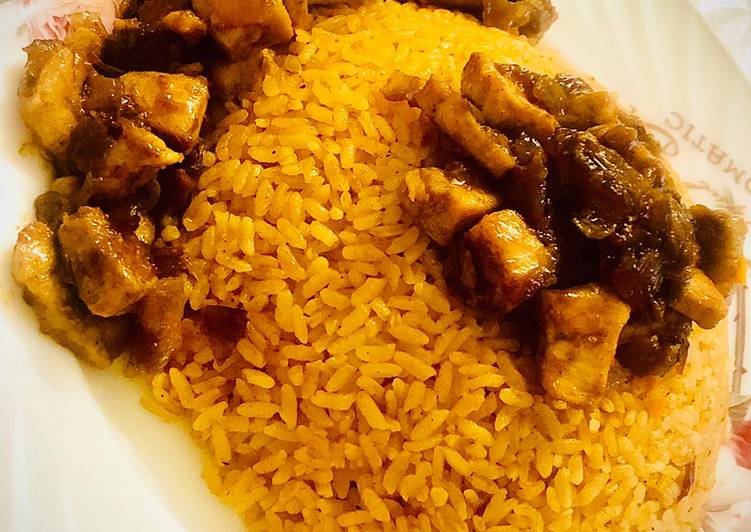 رز بالخلطه ❤️❤️ مع قطع الفراخ 🍛