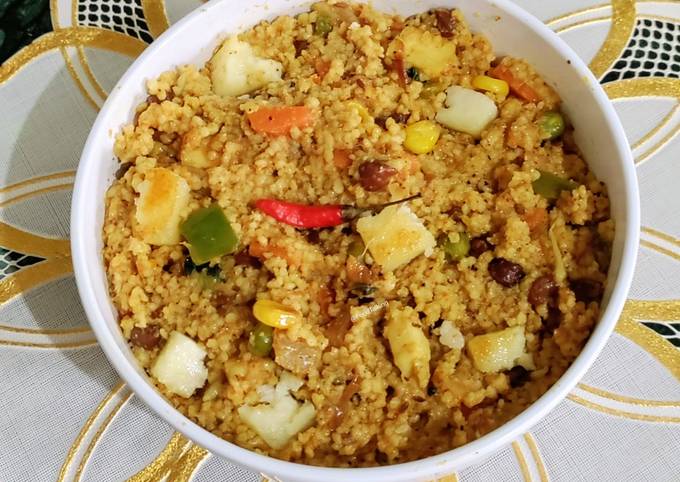 Proso Millet With Sprouts, Veggies