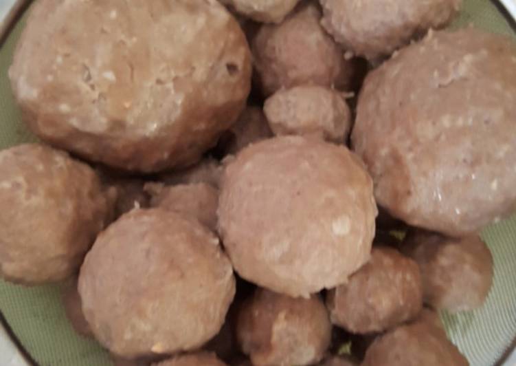 Bakso sapi tanpa putih telur