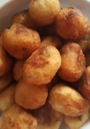 Una foto de Papas noisette con queso, bien sabrosas!!