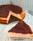 Tarta de queso saludable y mermelada casera