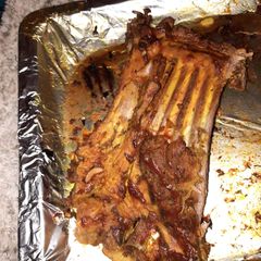 A picture of Bbq ribs(Goat).