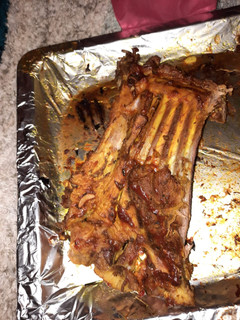 A picture of Bbq ribs(Goat).