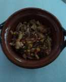 Bistec de puerco o cerdo a la milpa campirana. México