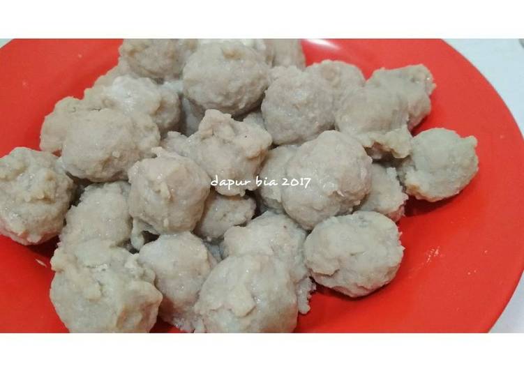 Bakso Sapi Kenyaal Enak (tanpa baking powder)