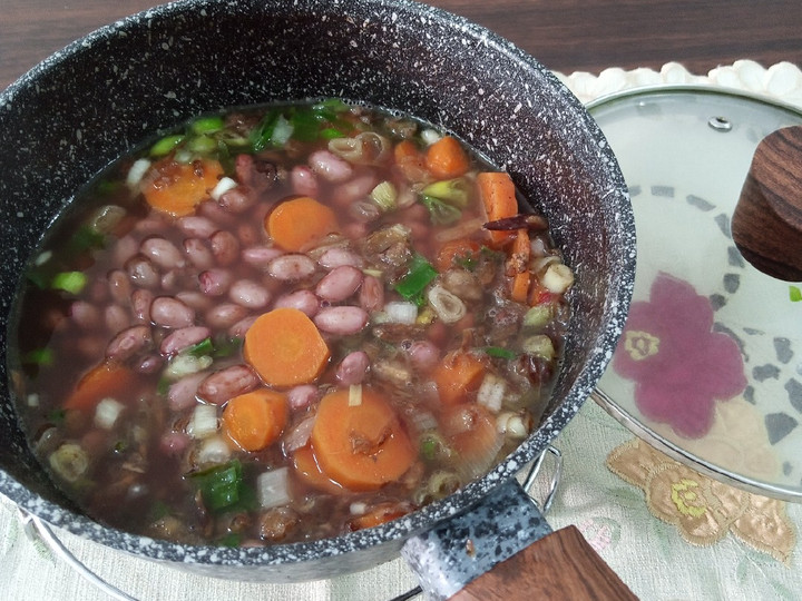  Cara praktis bikin Sup Kacang Merah Tanpa Daging Ala Dapur Saya😘  gurih