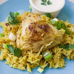 A picture of Chicken biryani.