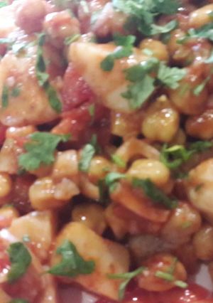 A picture of Aloo Chana Chat.
