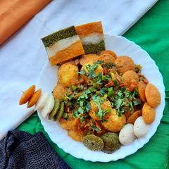 A picture of Tri colour Idli Takatak.