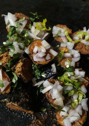 A picture of Eggplant fry 🍆🍆🍆.