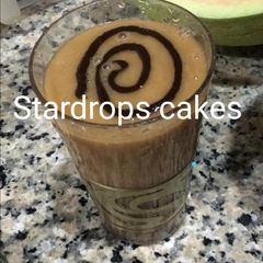 A picture of Avocado, watermelon shake.