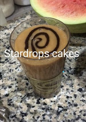 A picture of Avocado, watermelon shake.