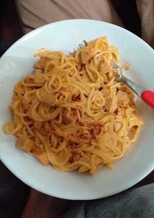 Foto resep Spageti Carbonara Pedas