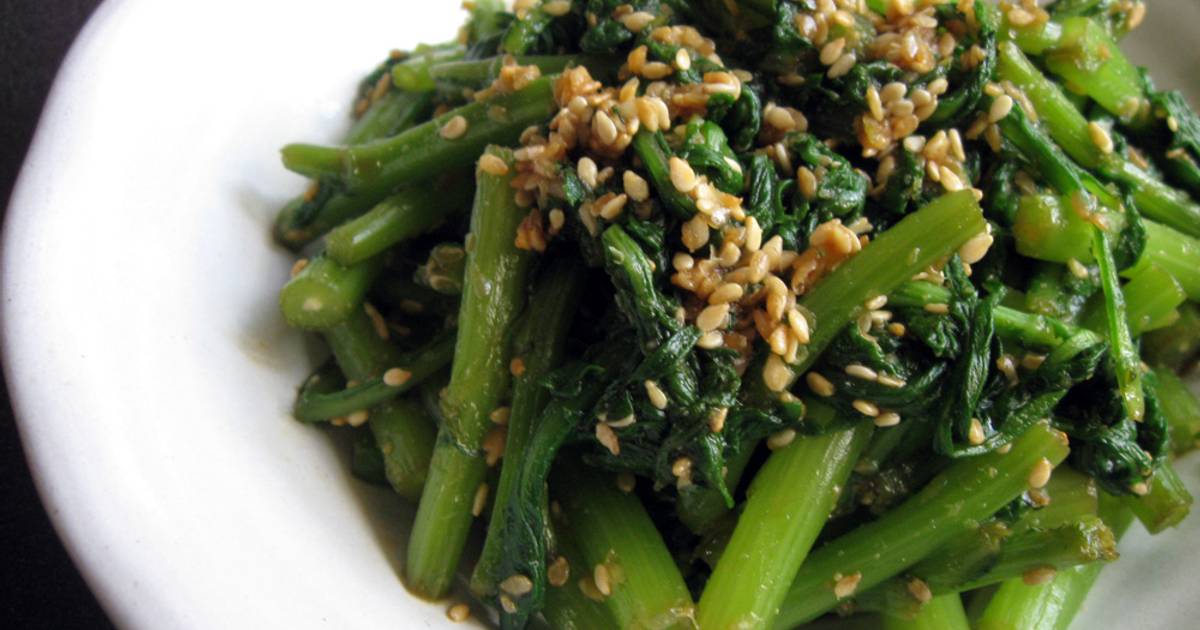 ‘Gomaae’ Shungiku (Edible Chrysanthemum) Recipe by Hiroko Liston Cookpad