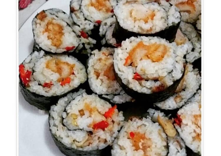 Sushi nasi tumis pedas