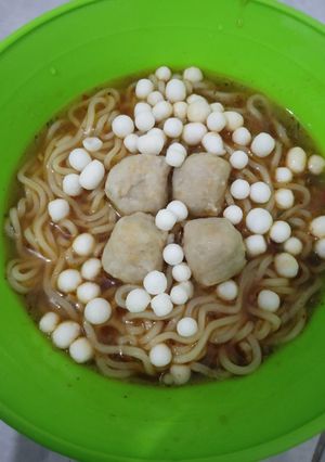 Foto resep Mie Ayam Bawang Bakso Simple (Magic Com)