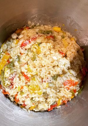 Une photo de Risotto de poivrons