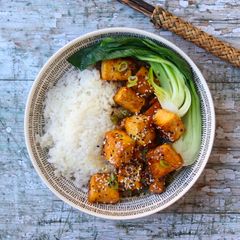 A picture of Tofu teriyaki 🥢.
