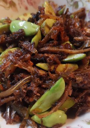Gambar Sambal Hijau Ikan Bilis Petai
