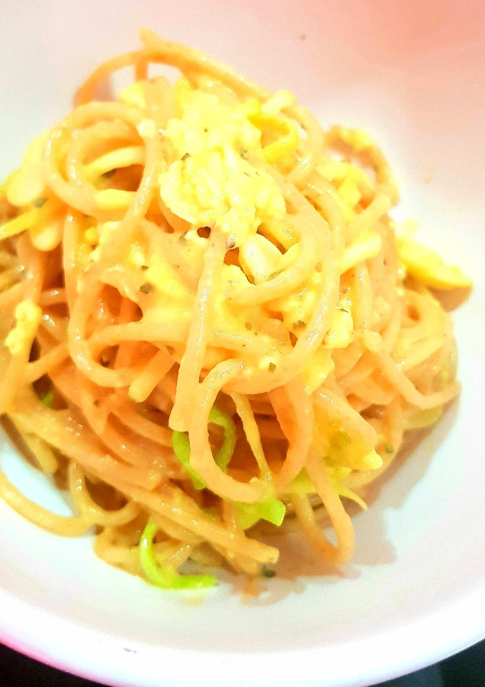 Una foto de 🤩Carbonara de calabacín 👩‍🍳