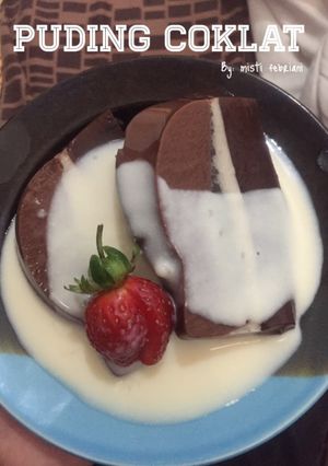 Foto resep Puding Coklat dengan vla ala kfc