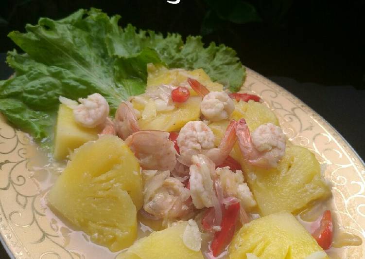 Proses meracik Udang Nanas Anti Gagal