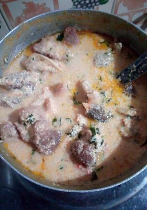 A picture of Okro egusi pepper soup🍲.
